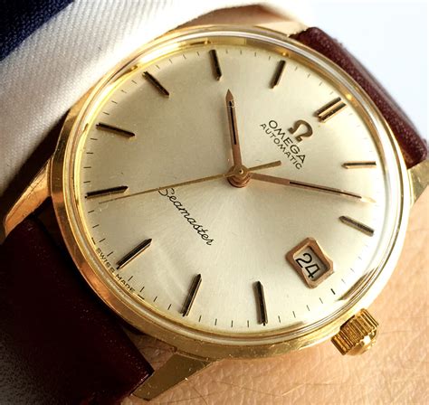 18k gold omega watch|omega 18k gold watch vintage.